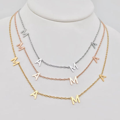 MAMA Stainless Steel Chain Necklace