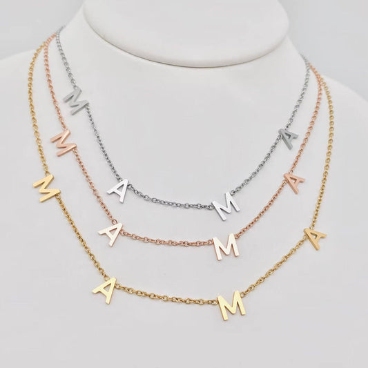 MAMA Stainless Steel Chain Necklace