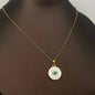 Enamel Evil Eyes Charm18K Gold Plated S.Steel Necklace - FGS