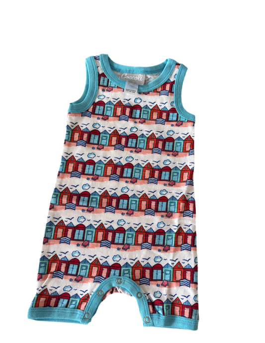 Coccoli Infant Boy Romper - Beach Hut Print