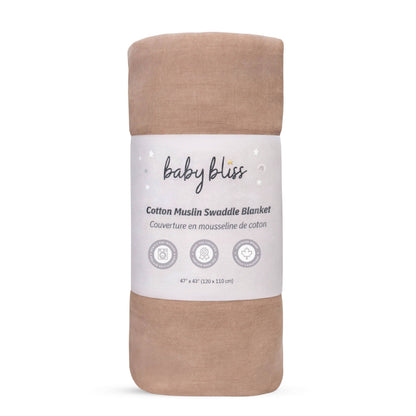 Muslin Swaddle Blanket - Caramel