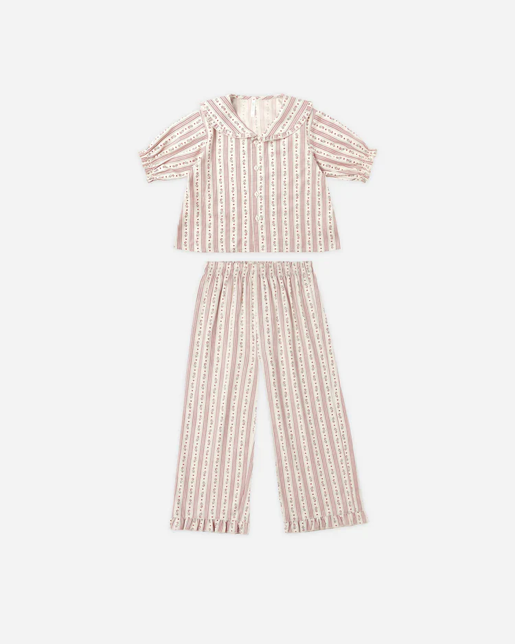 Ruffle Pajamas | Candy Cane Stripe