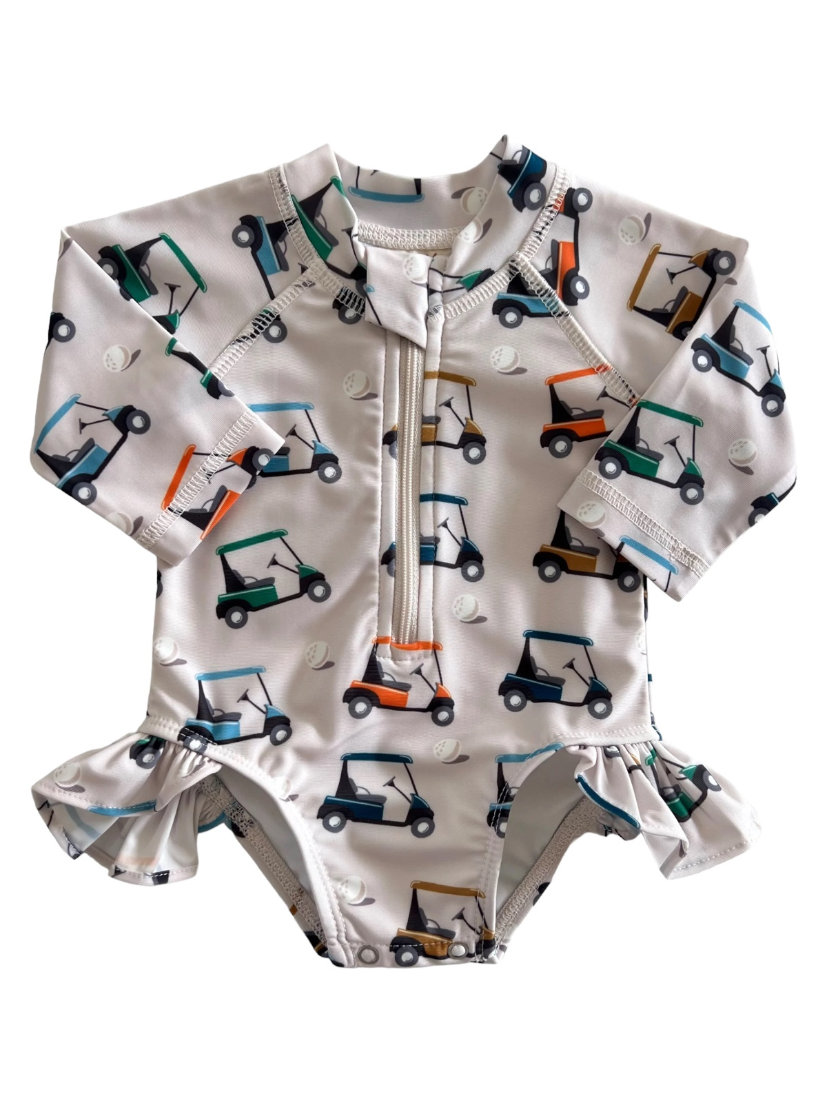 Golf Cart / Skipper Rashguard Swimsuit / UPF 50+ (Baby)