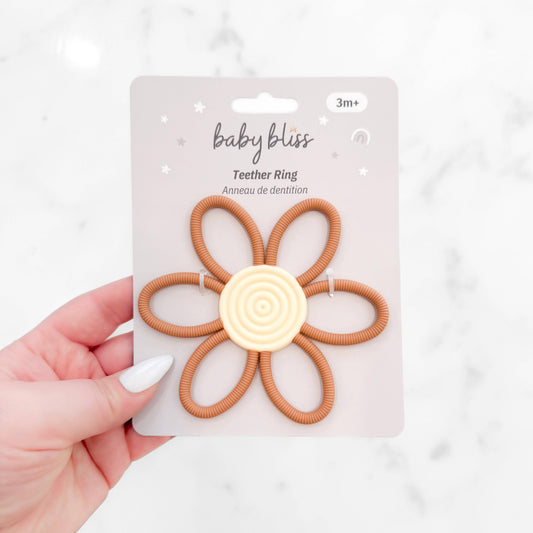Teether Flower Ring - Caramel