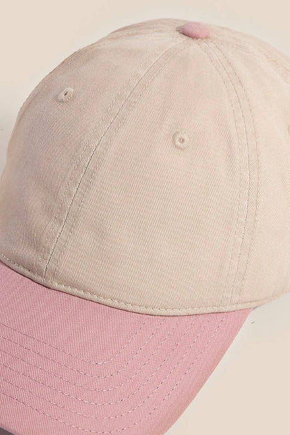 Two Tone Color Block Baseball Cap