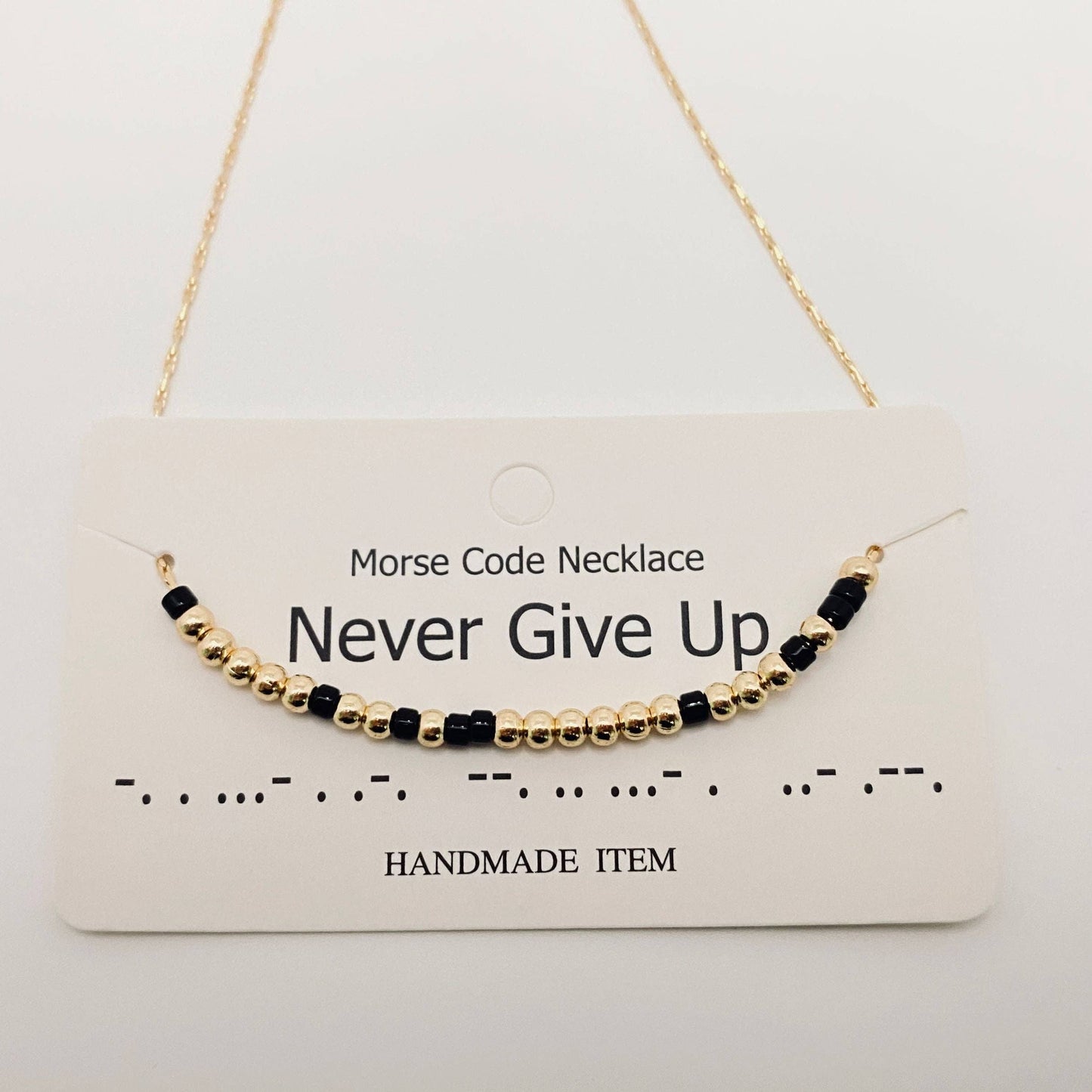 Handmade “Fuck off” Morse Code Necklace