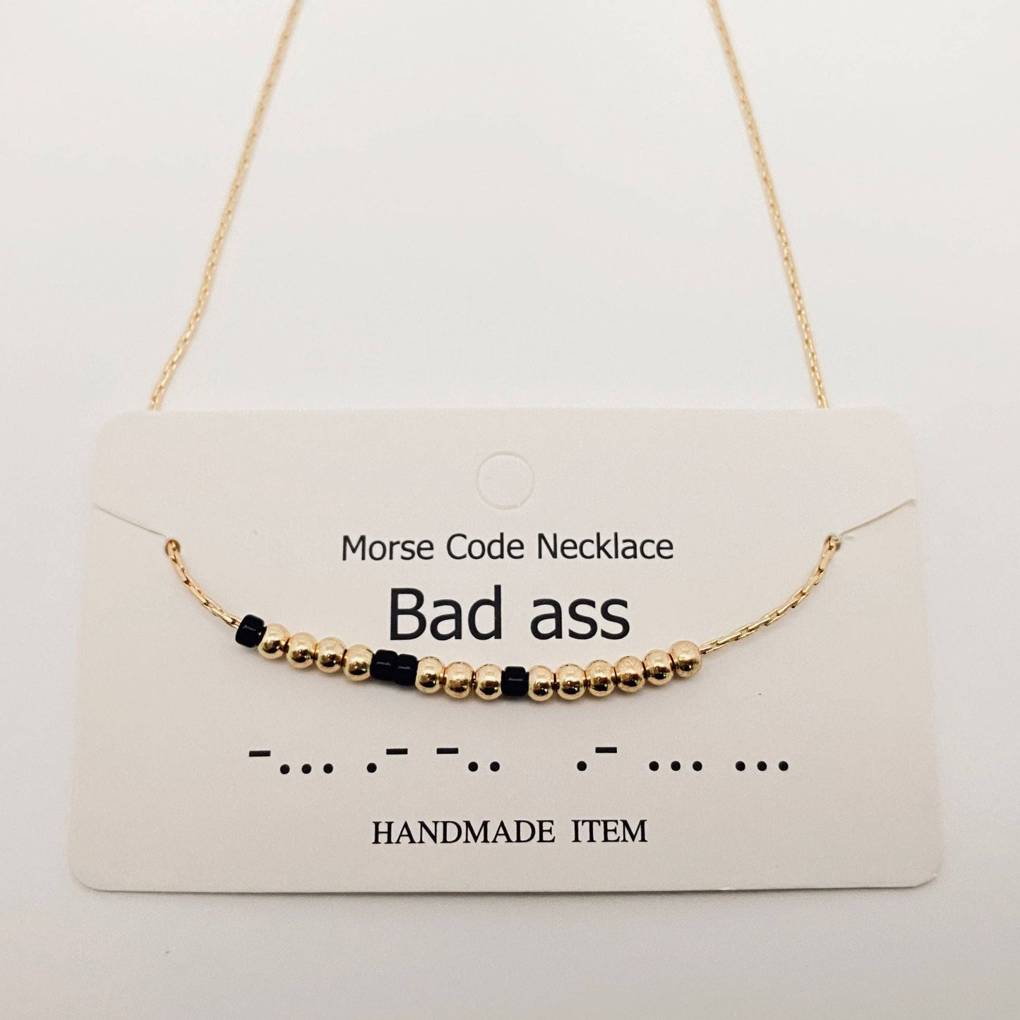 Handmade “Fuck off” Morse Code Necklace