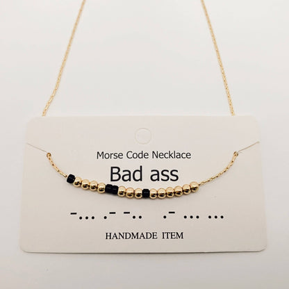 Handmade “Fuck off” Morse Code Necklace