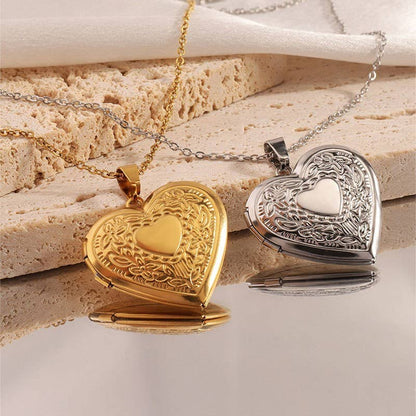 18K STAINLESS STEEL TARNISH FREE LOCKET NECKLACE | 40NK410