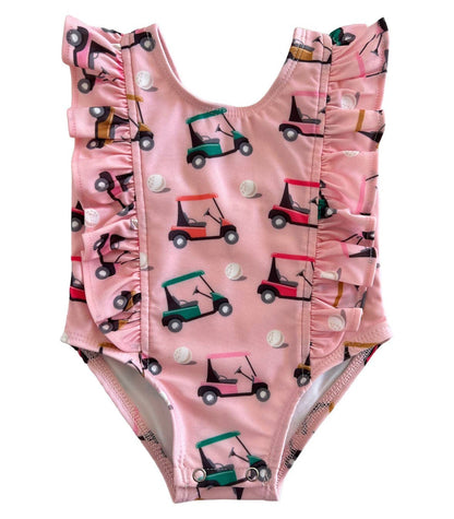 Voiturette de golf rose / Maillot de bain Monaco / UPF 50+
