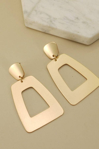 PENDIENTES RECTANGULARES MATE GOTA | 31E21564