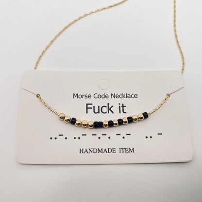 Handmade “Fuck off” Morse Code Necklace