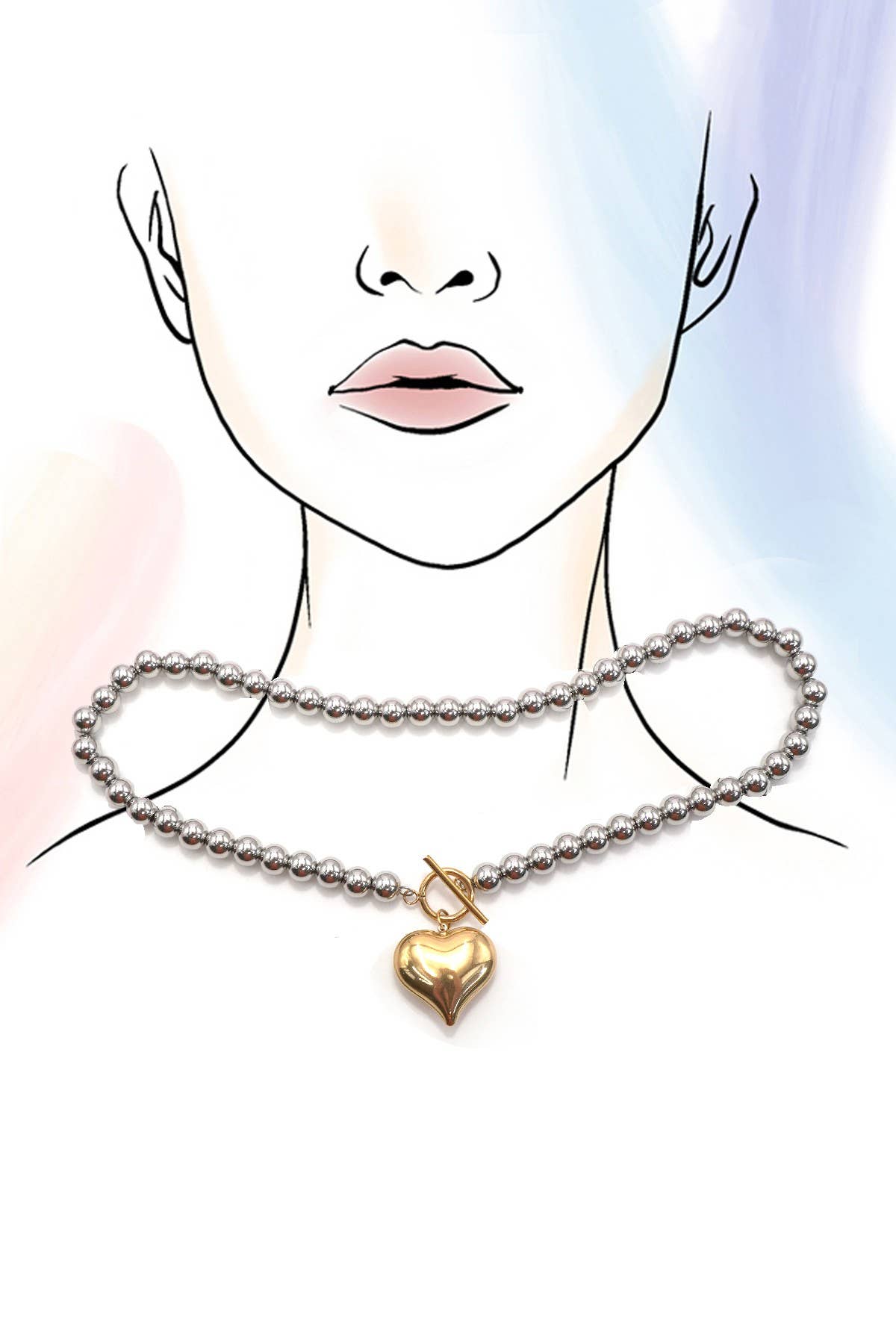 18K Stainless Steel Tarnish Free Waterproof Neck |