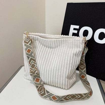 Corduroy AZTEC Guitar Shoulder Strap Tote Bag | 40P584