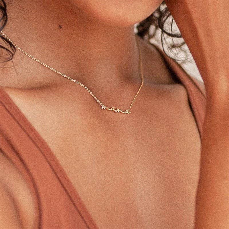 18K STAINLESS STEEL TARNISH FREE MAMA NECKLACE |