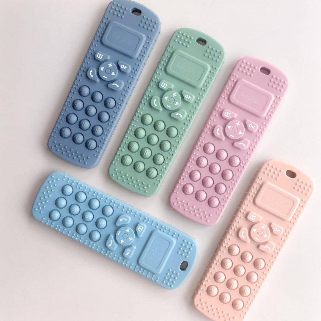 Sensory Popper Teether Phone - Sage