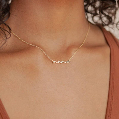 18K STAINLESS STEEL TARNISH FREE MAMA NECKLACE |