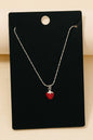 Gold Dipped Epoxy Strawberry Pendant Necklace