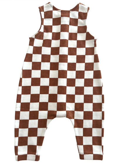 Stracciatella Checkerboard / Organic Bay Jumpsuit (Baby)