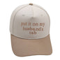 TWO TONE EMBROIDERY  WORD BASEBALL HAT CAP | 40HW730