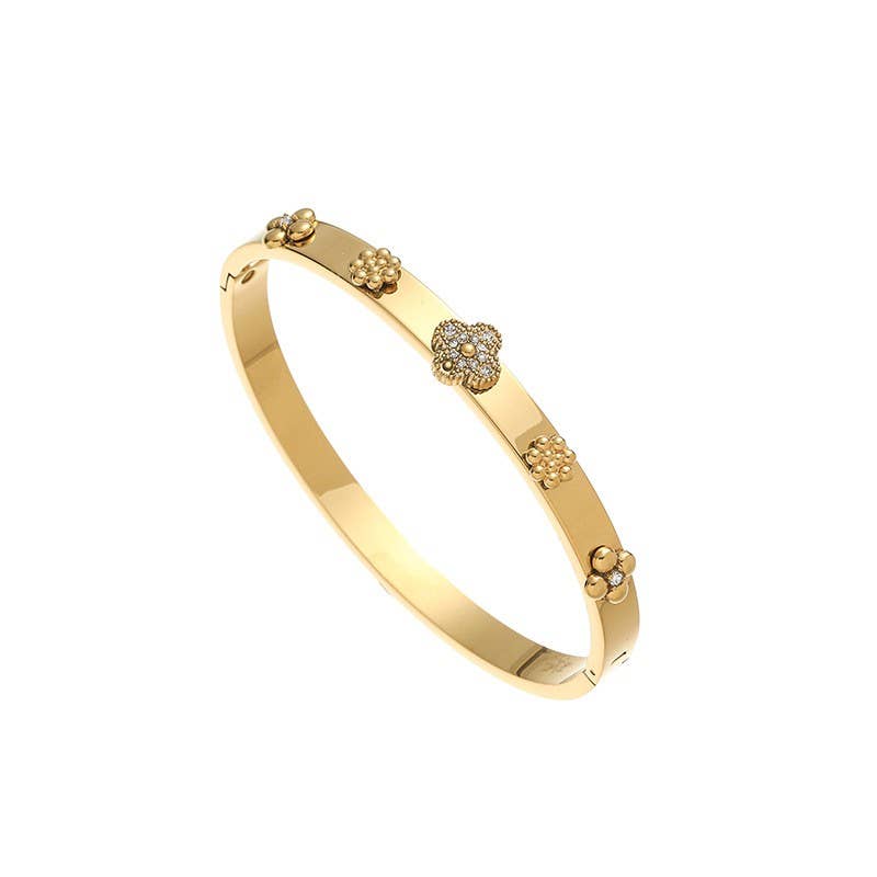 18K NON-TARNISH WATERPROOF STAINLESS STEEL BANGLE | 40B5170