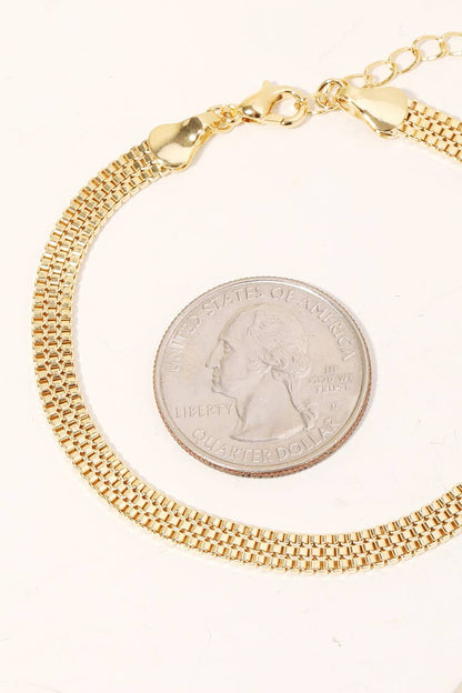 Box Chain Clasp Bracelet