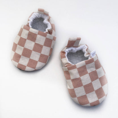 Chaussures bébé à carreaux malt