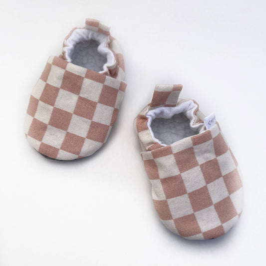 Chaussures bébé à carreaux malt
