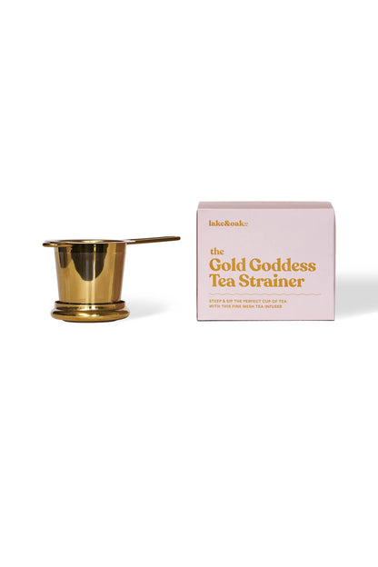 The Gold Goddess Tea Strainer