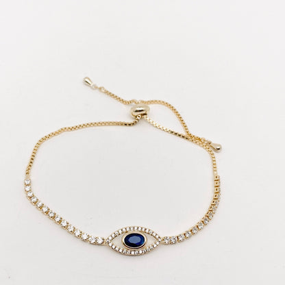 Multi-style Zircon-inlaid Evil Eye Bracelet
