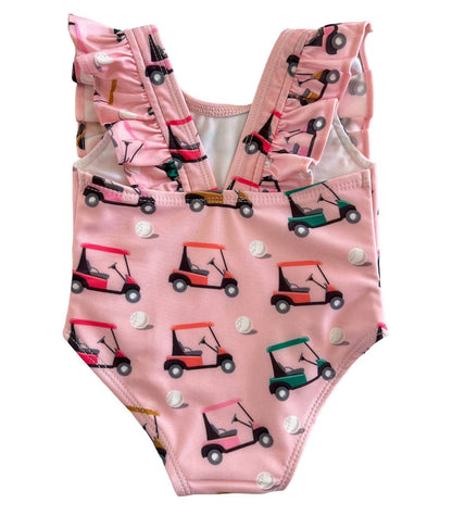 Voiturette de golf rose / Maillot de bain Monaco / UPF 50+