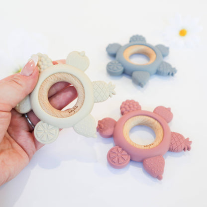Fruit Teether Ring - Cream