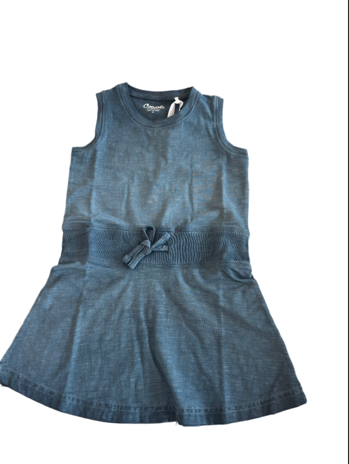 Coccoli Girl’s Jersey Dress - Dusty Blue