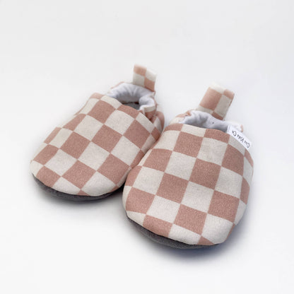 Chaussures bébé à carreaux malt