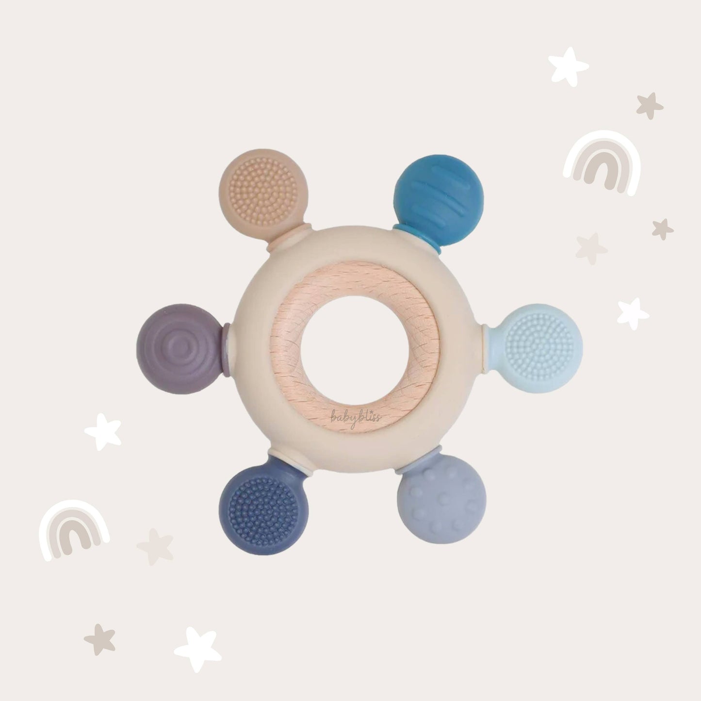 Teether Ring - Blue Tones