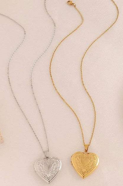 18K STAINLESS STEEL TARNISH FREE LOCKET NECKLACE | 40NK410