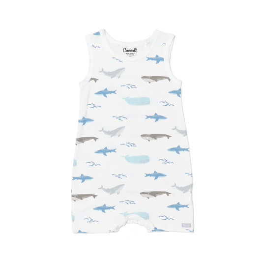 OCEAN LIFE ON CREAM / COTTON-MODAL ROMPER