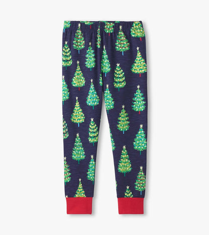 Bottle Brush Trees Cotton Pajama Set