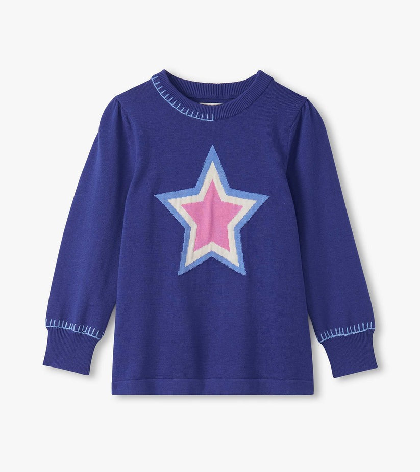 Girls Super Star Pullover Sweater