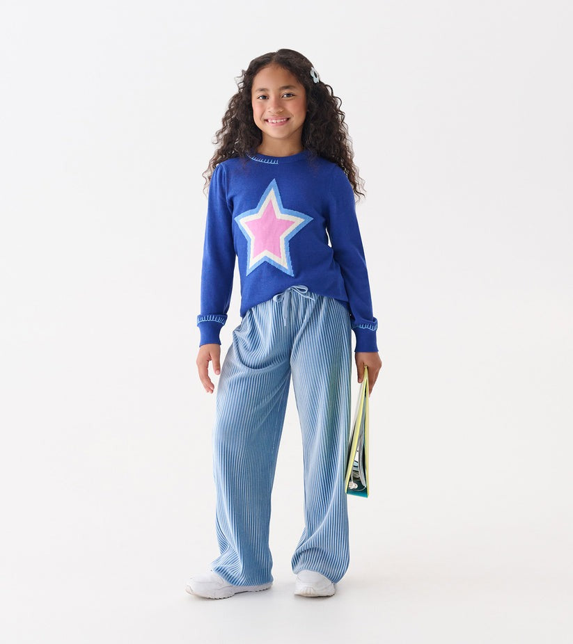 Girls Super Star Pullover Sweater