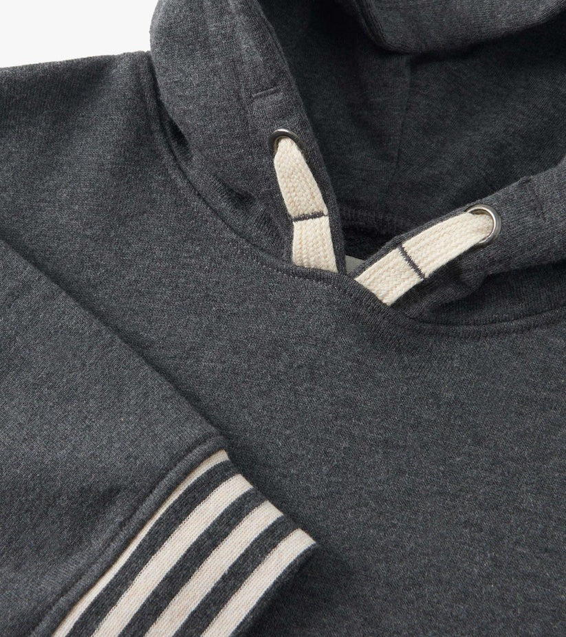 Boys Charcoal Melange Pullover Hoodie