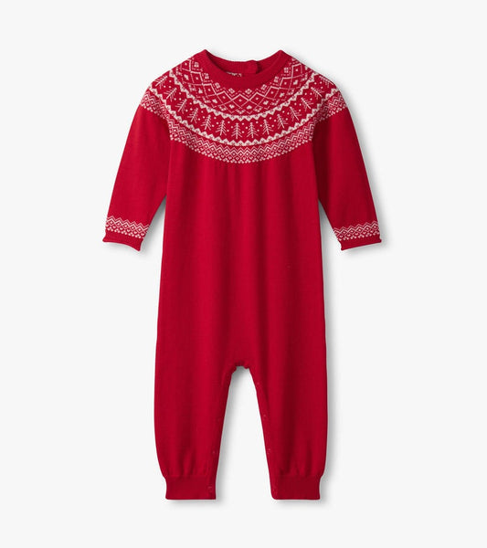 Baby Girls Fair Isle Sweater Romper