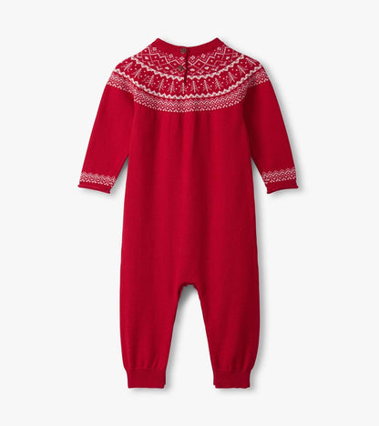 Baby Girls Fair Isle Sweater Romper