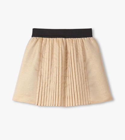 Girls Gold Pleated Fun Skirt