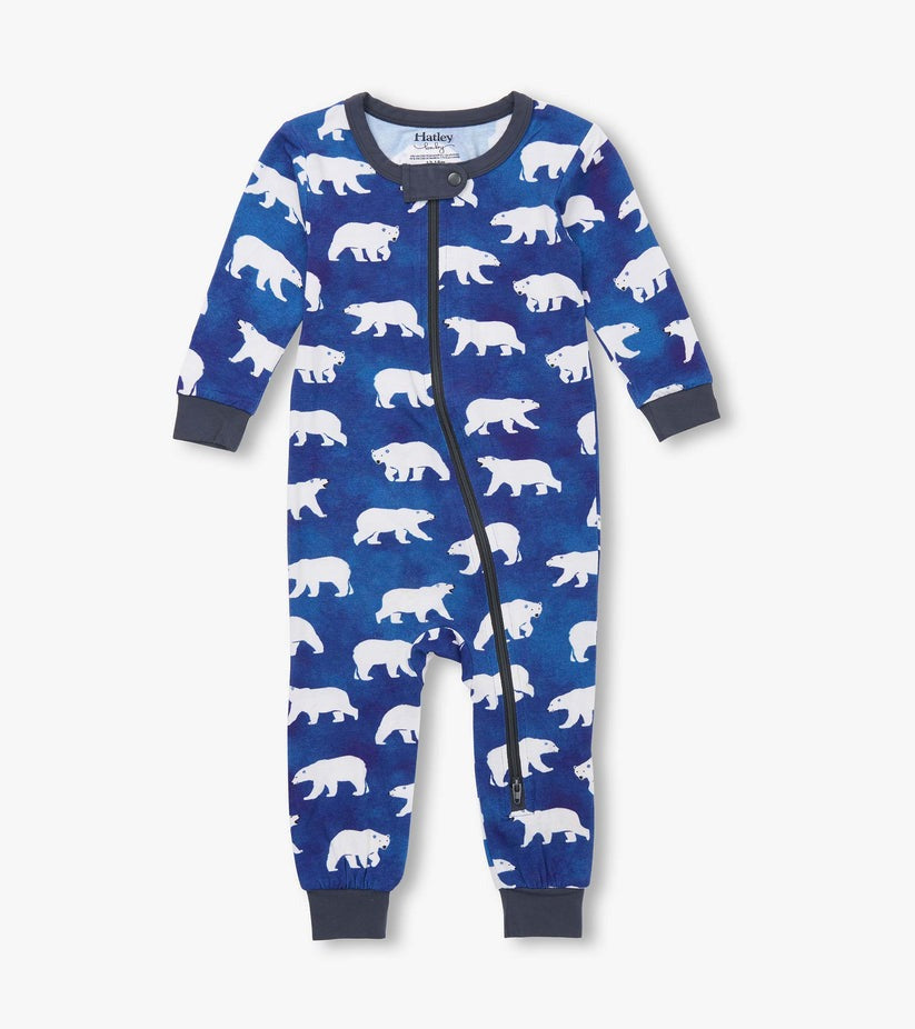 Baby Boys Midnight Polar Bear Bamboo Sleeper