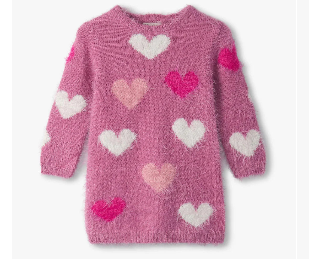 Baby & Toddler Girls Lovely Hearts Furry Dress
