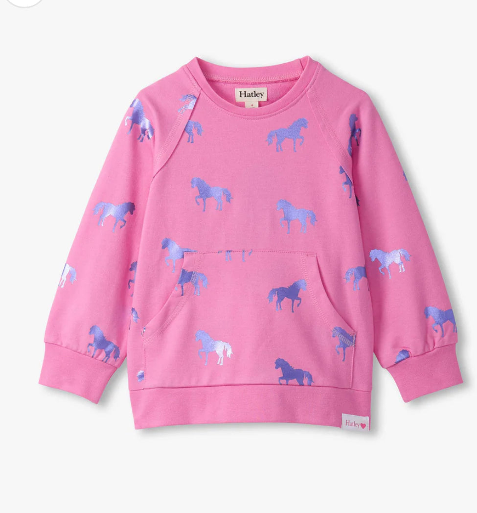 Toddler/Girls Shimmer Horses Sweater