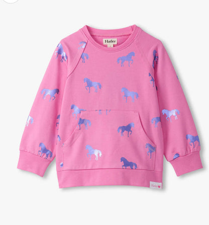 Toddler/Girls Shimmer Horses Sweater