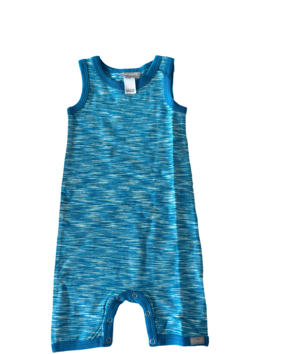 Coccoli Infant Boy Romper - Blue Space Dye