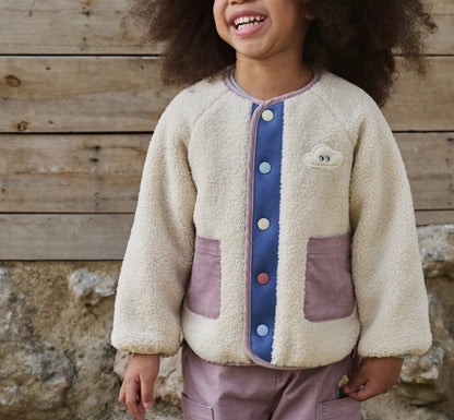 Recycled High Pile Fleece Jacket - Cloud